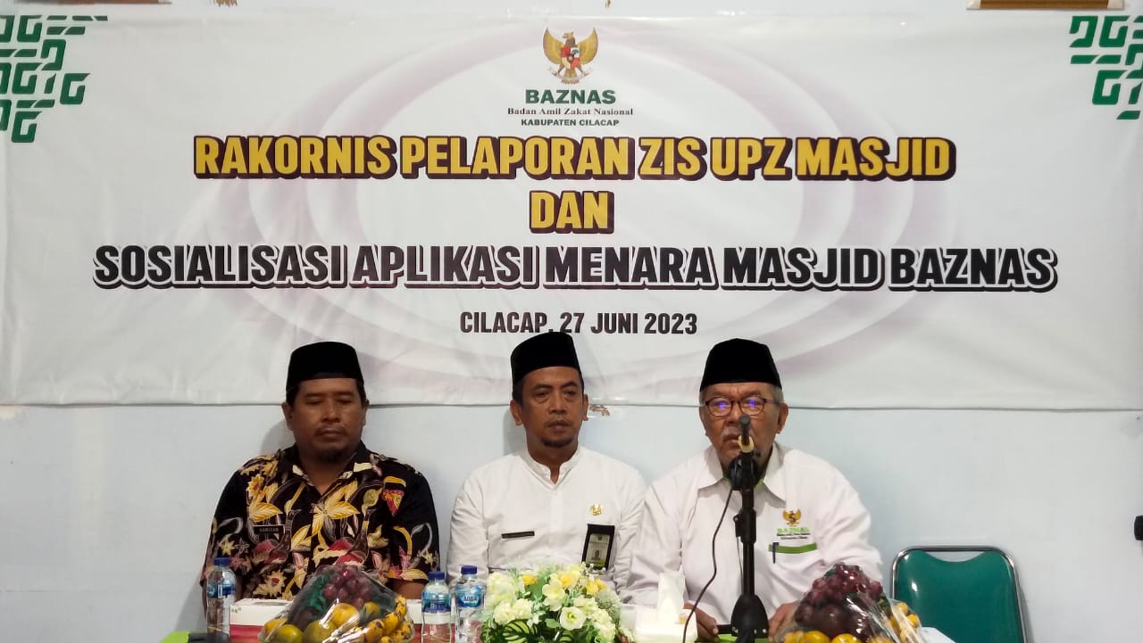 Rekonsiliasi Pelaporan Zis Upz Masjid Dan Sosialisasi Aplikasi Menara Masjid Ke Duta Zakat Baznas Cilacap