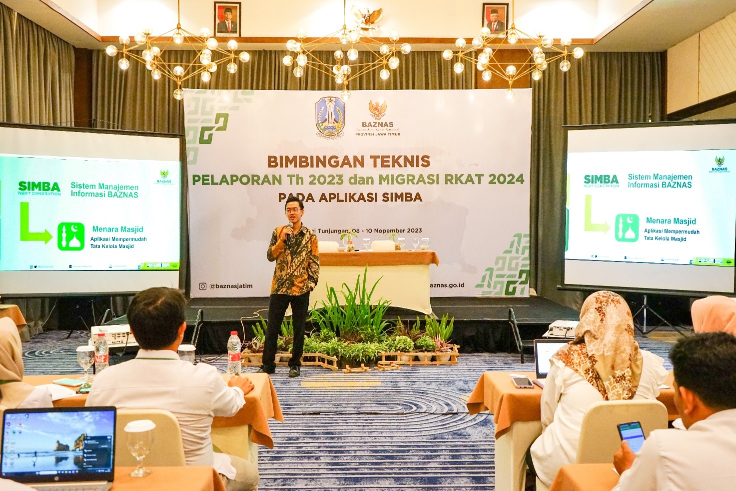 Bimbingan Teknis (Bimtek) Pelaporan Tahun 2023 Dan Migrasi RKAT Tahun 2024        Pada Aplikasi SIMBA Serta Pelatihan Aplikasi Menara Masjid Untuk Pelaporan ZIS Masjid